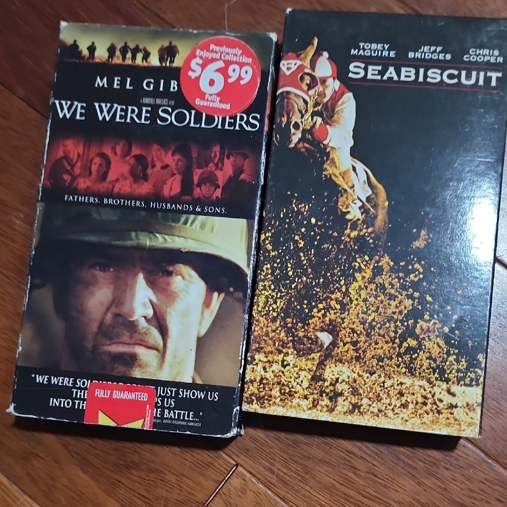 We Were Soldiers and Seabiscuit VHS Tapes